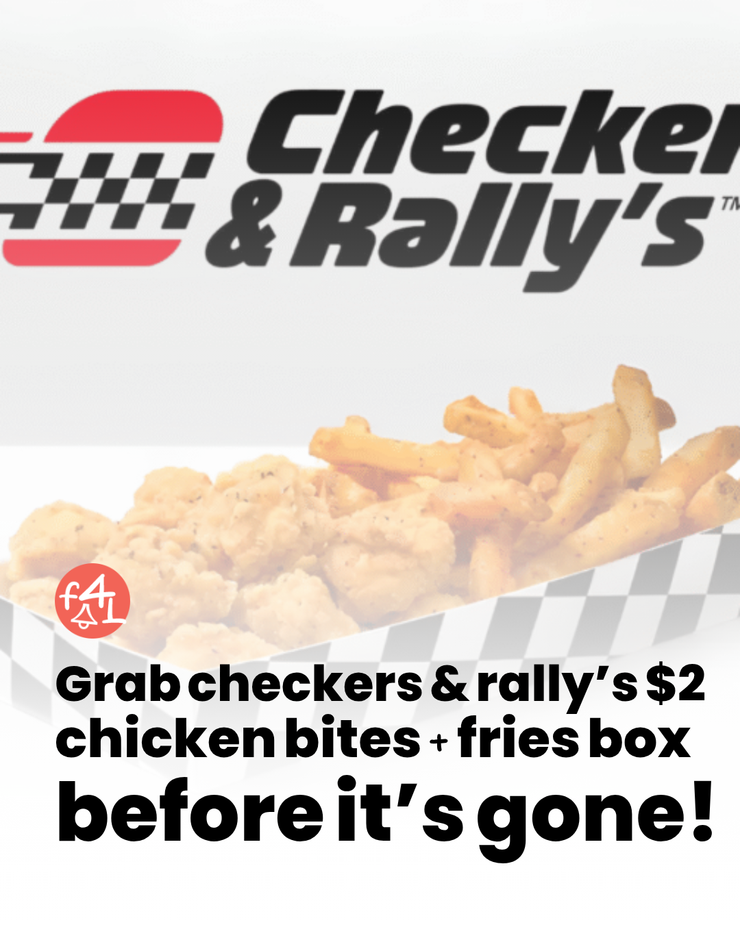 Aproveite a Caixa de Chicken Bites + Fritas de $2 do Checkers & Rally's Antes Que Acabe!